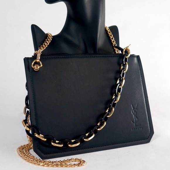 Yves Saint Laurent Crossbody Bag Pouch Clutch Envelope NEW YSL - Picture 1 of 9